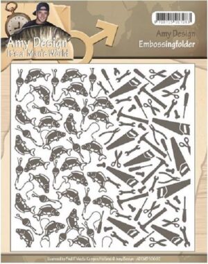 Snijmal - Amy Design - Embossing Folder: It's A Man's World - ADEMB10002