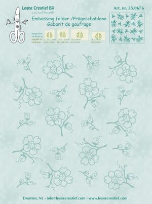 Snijmal - Leane Creatief - Embossing Folder: Blossom - 35.0676