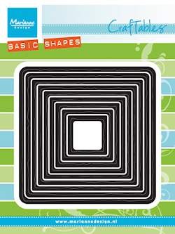 Snijmal - Marianne Design - Craftables: Basic Distressed Square - CR1375