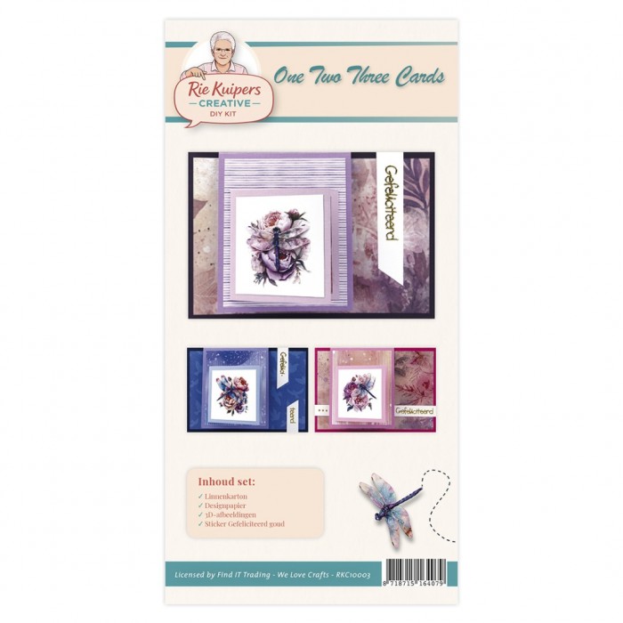Rie Kuipers Creative - One Two Three Cards - Dragonflies