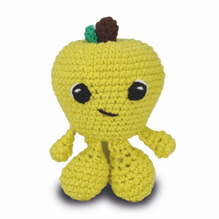 The Knitty Critters Fruit & Veg Heads Haakpakket - Apple Strudel - Afbeelding 2