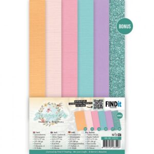 Linnen Kaartenkarton - Berries Beauties - Dragonflies - 13,5 × 27 cm