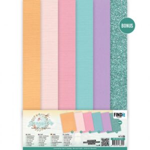 Linnen Kaartenkarton - Berries Beauties - Dragonflies - 21 x 29,7 cm