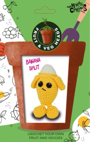 The Knitty Critters Fruit & Veg Heads Haakpakket - Banana Split