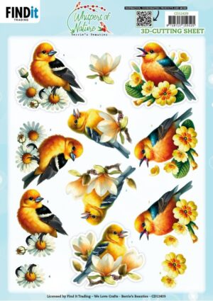 knipvel-3D - Berries Beauties - Whispers of Nature: Yellow - CD12439