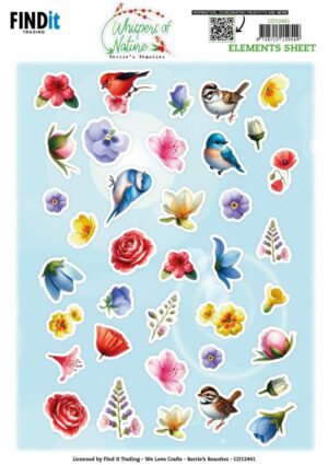 knipvel - Berries Beauties - Whispers of Nature: Elements Sheet - CD12441