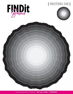 Snijmal - FindIt Basics - Nesting Die: Stitched Wavey Circles - FITBND001