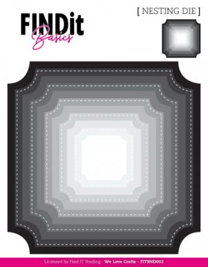 Snijmal - FindIt Basics - Nesting Die: Cut Corner Squares - FITBND002