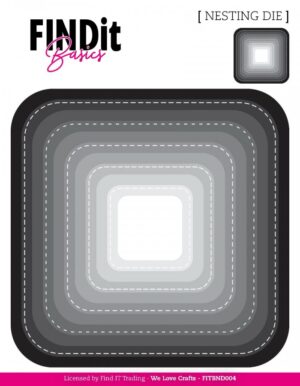 Snijmal - FindIt Basics - Nesting Die: Curved Squares - FITBND004