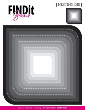 Snijmal - FindIt Basics - Nesting Die: Stitched Dual Corner Squares - FITBND009