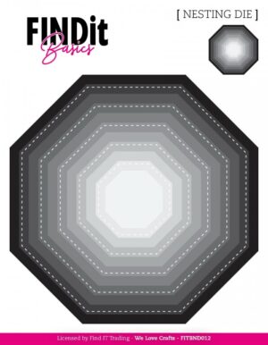 Snijmal - FindIt Basics - Nesting Die: Stitched Octagon - FITBND012