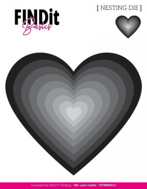 Snijmal - FindIt Basics - Nesting Die: Hearts 2 - FITBND013