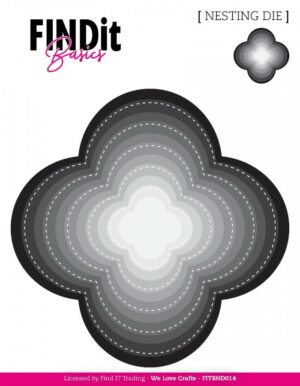 Snijmal - FindIt Basics - Nesting Die: Stitched Quatrefoil - FITBND014