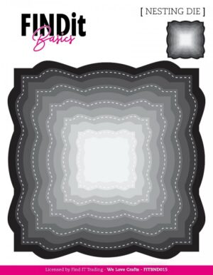 Snijmal - FindIt Basics - Nesting Die: Wavey Squares - FITBND015