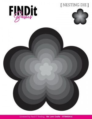 Snijmal - FindIt Basics - Nesting Die: Bloom Flower - FITBND016