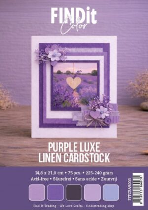 Find It Color - Linnen Kaartenkarton - Purple Luxe - 14,8 x 21,0 cm