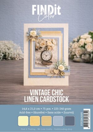 Find It Color - Linnen Kaartenkarton - Vintage Chic - 14,8 x 21,0 cm