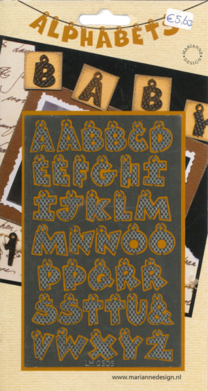 Snijmal - Marianne Design - Alphabets: Goud - LH0504