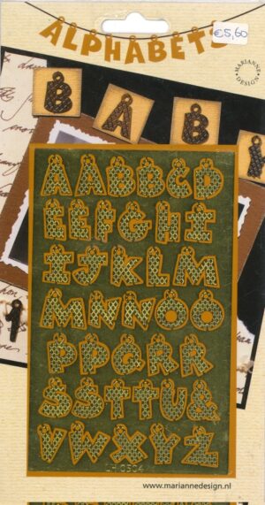 Snijmal - Marianne Design - Alphabets: Goud - LH0501