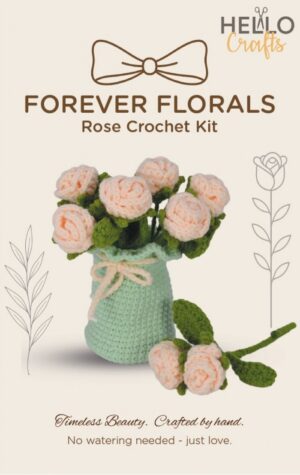 Hello Crafts Forever Florals Haakpakket - Peach Roses