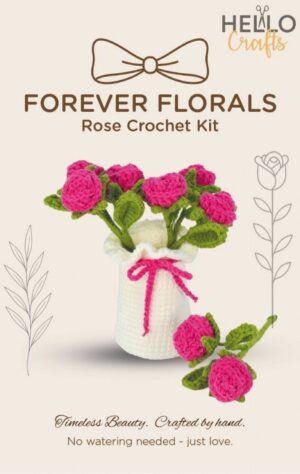 Hello Crafts Forever Florals Haakpakket - Pink Roses