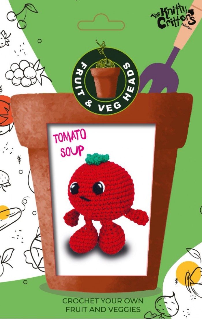 The Knitty Critters Fruit & Veg Heads Haakpakket - Tomato Soup