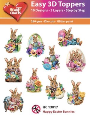 Easy 3D Toppers - Happy Easter Bunnies - HC13017