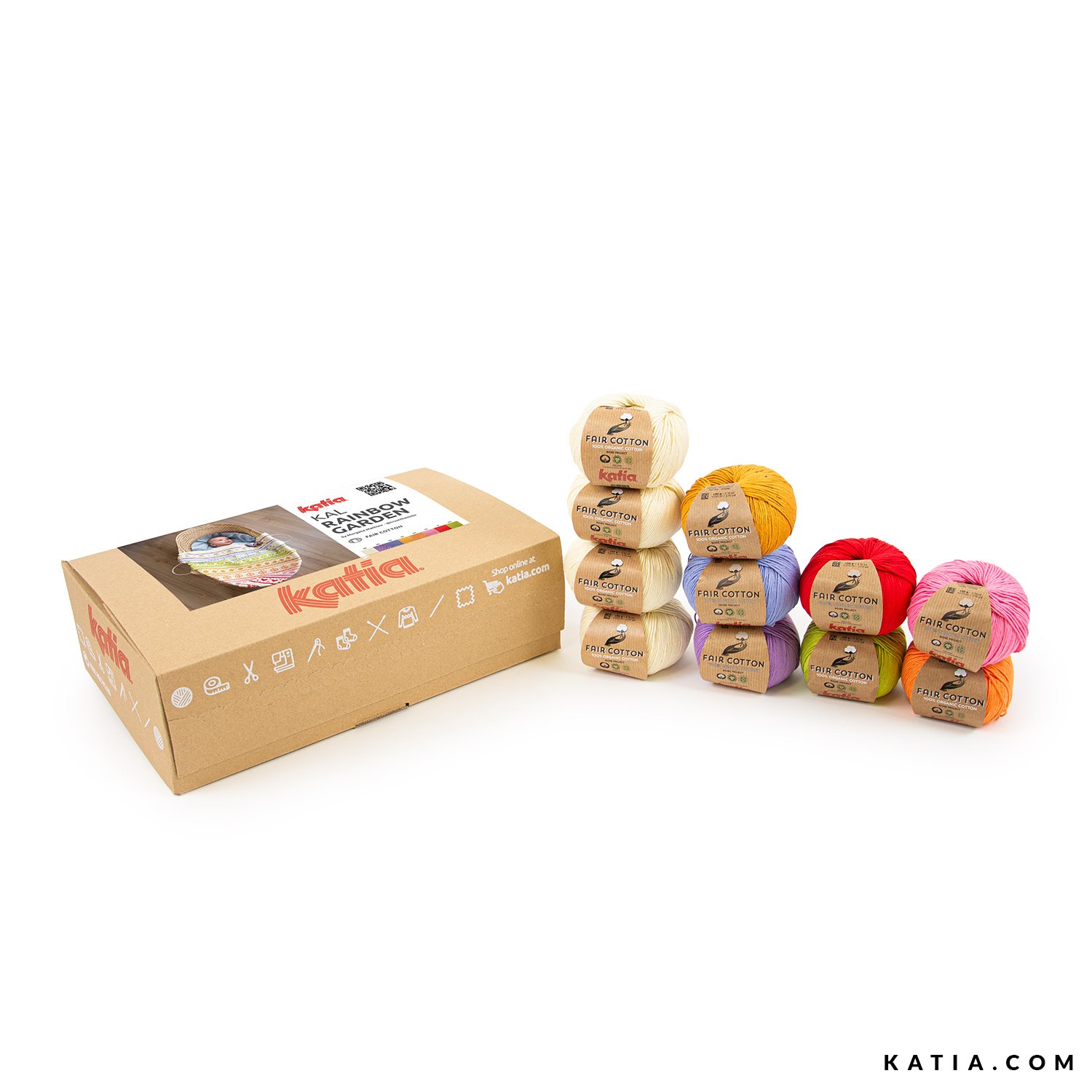 Katia Kit Cal 2026 Rainbow Garden - S1 Warme tinten - Afbeelding 2