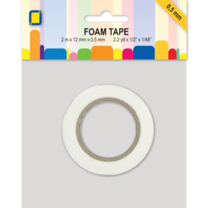 JeJe 3D Foam Tape Wit (2 m x 12 mm x 0,5 mm)