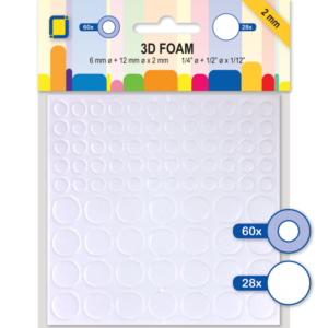 JeJe 3D Foam Dots Rondjes (6 mm + 12 mm x 2 mm)