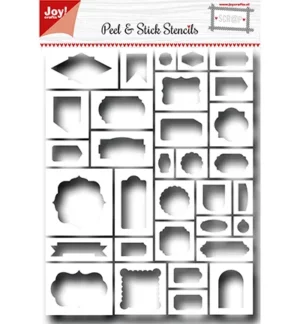 Snijmal - Joy! Crafts - Peel & Stick Stencils: Labels - 6002/5003