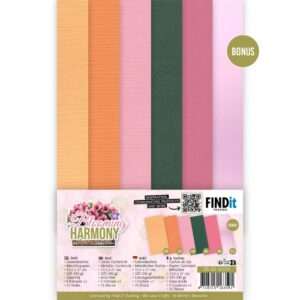 Linnen Kaartenkarton - Berries Beauties - Blooming Harmony - 13,5 × 27 cm