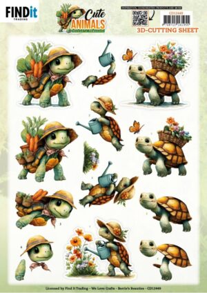 knipvel - Berries Beauties - Cute Animals: Turtles - CD12449