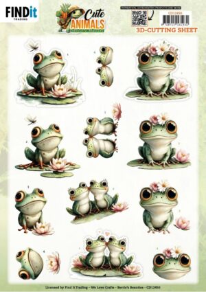 knipvel - Berries Beauties - Cute Animals: Frogs - CD12450