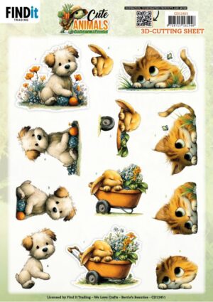 knipvel - Berries Beauties - Cute Animals: Garden Friends - CD12451
