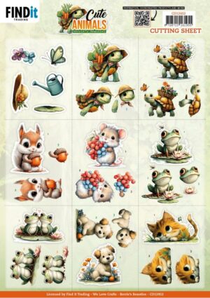 knipvel - Berries Beauties - Cute Animals: Mini - CD12452