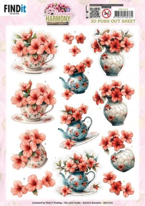 Push-out sheet - 3D - Berrie's Beauties - Blooming Harmony: Blooming Elegance - SB11114