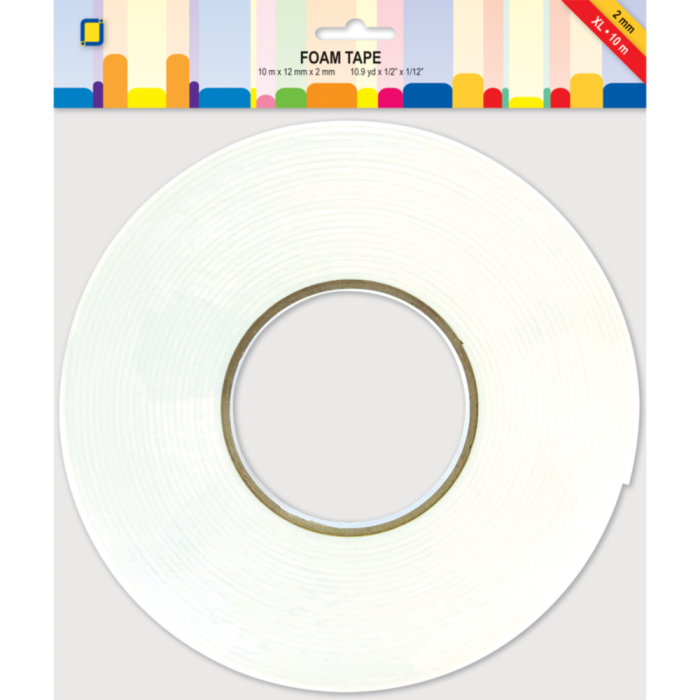 JeJe 3D Foam Tape Wit (10 m x 12 mm x 2 mm)