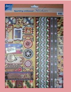 Stickers - Joy! Crafts - Sparkling Embossed Stickers: Kerst 3 - 6013/0015