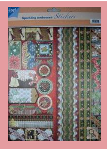 Stickers - Joy! Crafts - Sparkling Embossed Stickers: Kerst 6 - 6013/0018