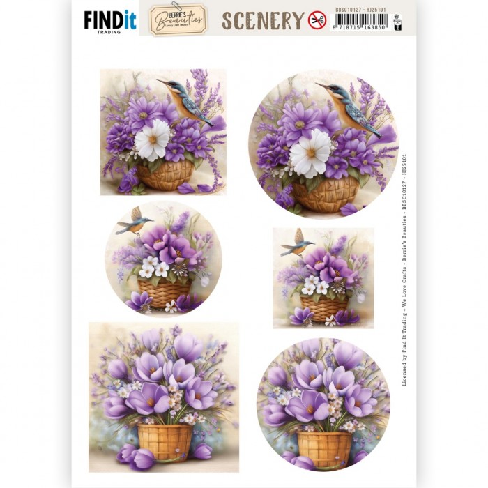 Push-out sheet - 3D - Berrie's Beauties - First Blossoms - BBSC10127-HJ25101