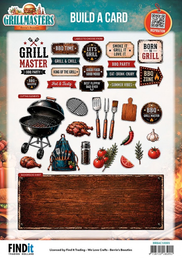 Knipvel - Berries Beauties- Build A Card - Grillmasters: Grillmaster - BBBAC10001
