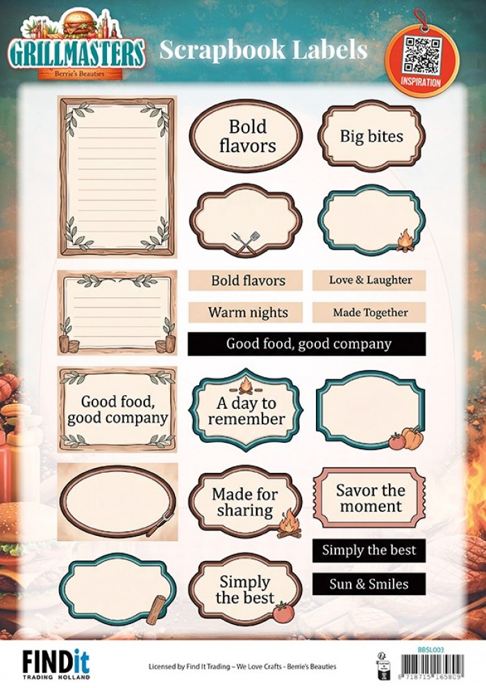 Berries Beauties Scrapbook Labels - Grillmasters ENG - BBSL003