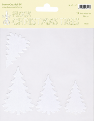 Stickers - Leane Creatief - 25 Christmas Trees: Wit - 61.1147