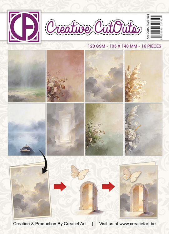Creative Cut Outs Vintage perkament Collagepapier - In Loving Memory: Condoleance