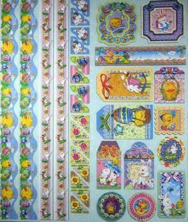Stickers - Joy! Crafts - Sparkling Embossed Stickers: Pasen - 6013/0025