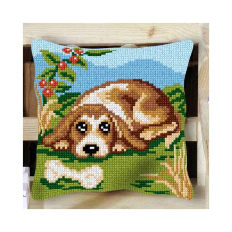 Deco-Line Kruissteekkussen Nr. 05 Hond