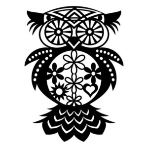Snijmal - Marabu - Silhouette: Flowered Owl - 0289 00 008