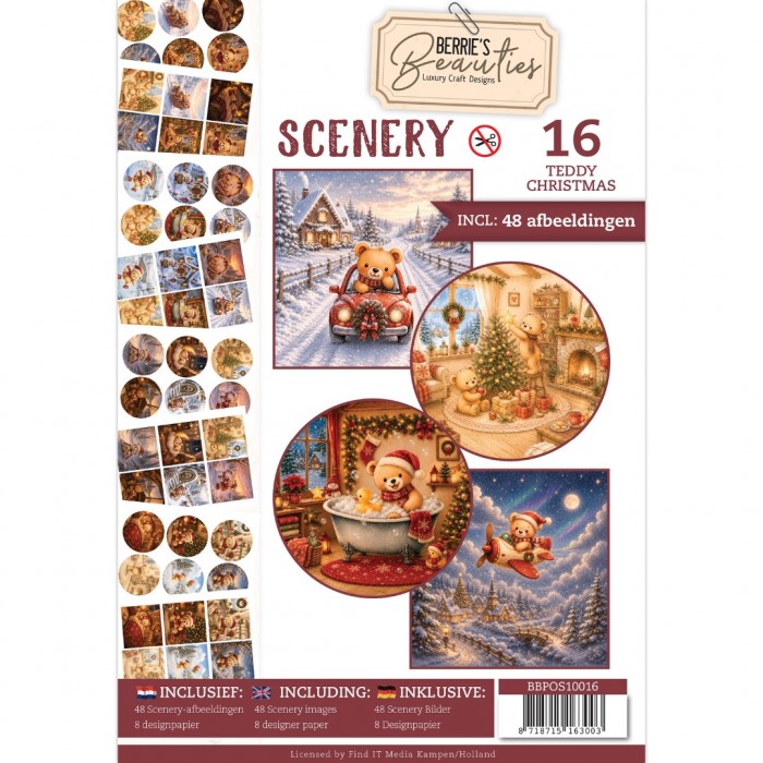 Push-Out Book Scenery Nr. 16 Teddy Christmas - Afbeelding 2