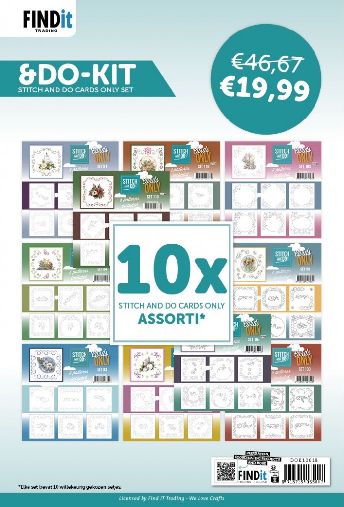 &DO-Kit: 10x Stitch & Do Cards Only Assorti (DOK10018)